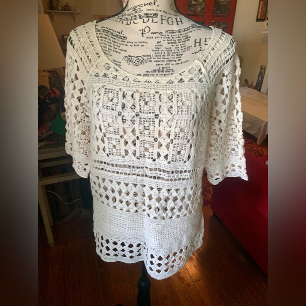 Grace Elements Crocheted Top